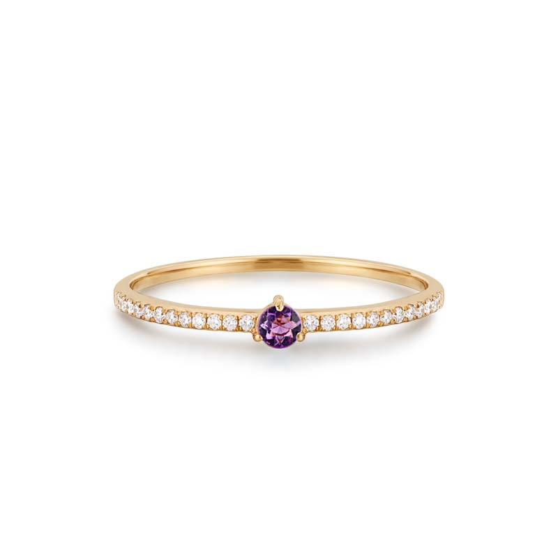 GISELLE Amethyst and Diamond Ring