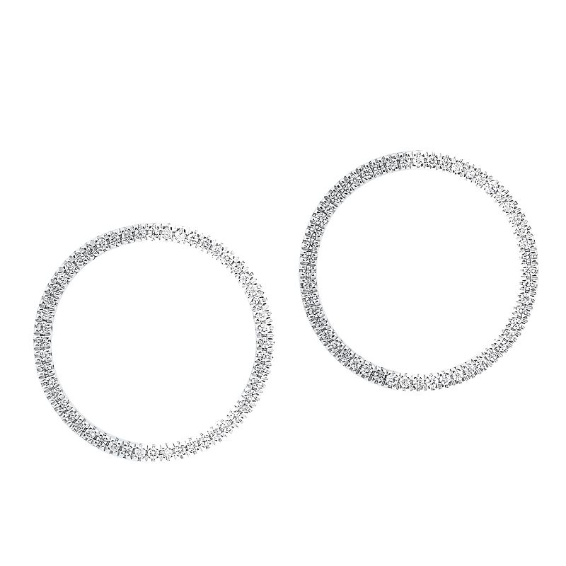 10K 1/5Cttw Circle Earrings