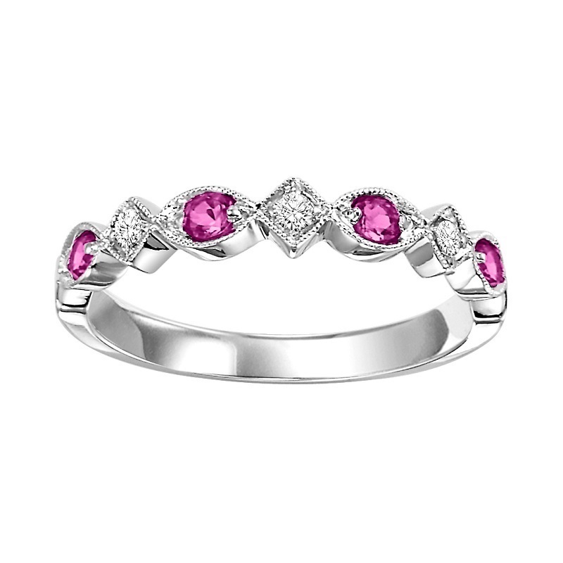 10K Ruby & Diamond Mixable Ring