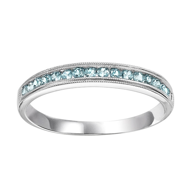 10K Blue Topaz Mixable Ring