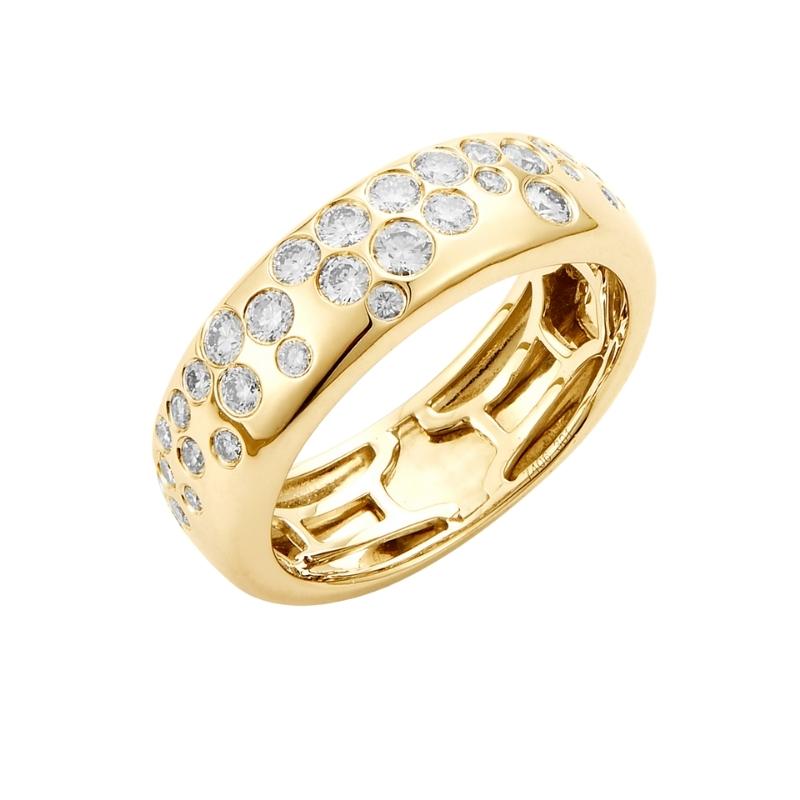 14K Yellow Gypsy Diamond Fashion Ring