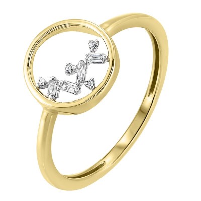 14K Yellow Gold Scattered Bagg Dia Ring    .03