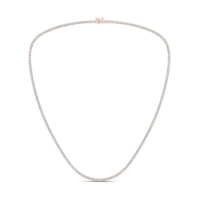 14KR 5ctw 4-Prong Riviera Necklace