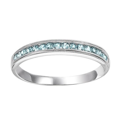10K Blue Topaz Mixable Ring