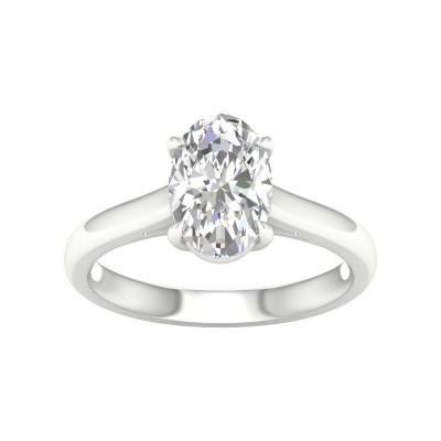 14KW 2ct Oval Solitaire Ring