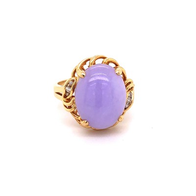 Purple Jade Estate Ring