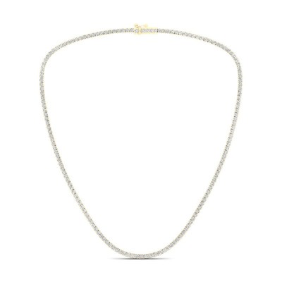 14KY 7ctw 4-Prong Riviera Necklace