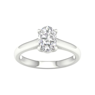 14KW 1.5ct Oval Solitaire Ring