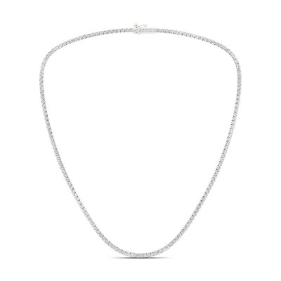 14KW 7ctw 4-Prong Riviera Necklace